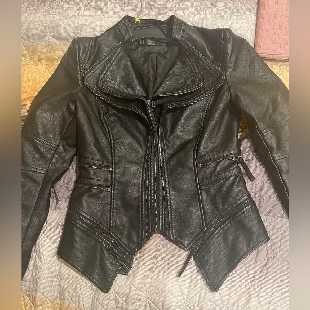 leather jacket - unique cut